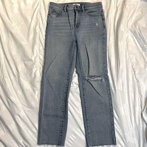 LC Lauren Conrad Women's Super High-Waisted Straight Leg  Light WashJeans Size 6
